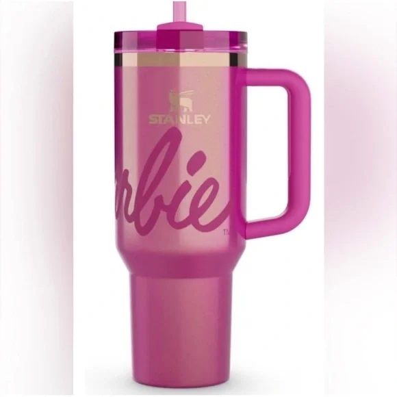 Stanley- Barbie Limited Edition Collectible Vibrant Pink 40oz Tumbler - Picture 3 of 9
